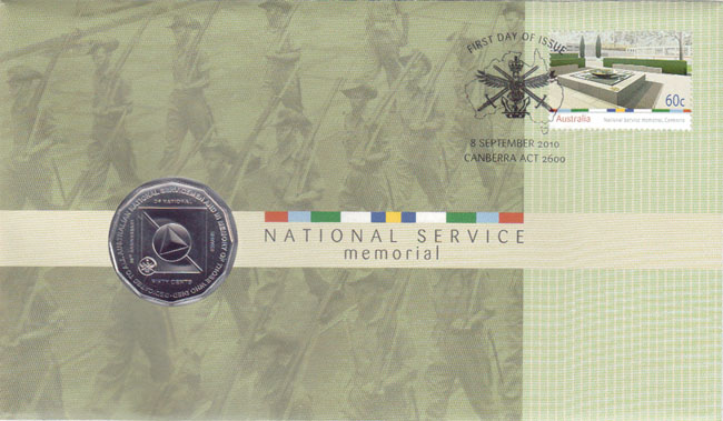 2010 Australia 50 Cents PNC (National Service Memorial)